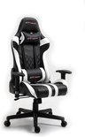 GTRacer Superior E Sports Game stoel Ergonomisch Bureaustoel Verstelbaar Racing Gaming Chair Zwart Wit Klein