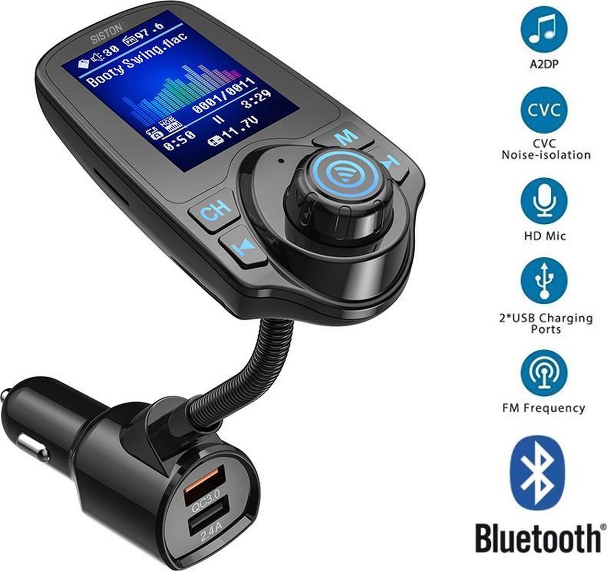 Siston Bluetooth carkit LCD Display groot