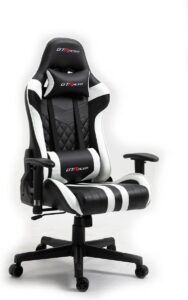 GTRacer Superior E Sports Game stoel Ergonomisch Bureaustoel Verstelbaar Racing Gaming Chair Zwart Wit Groot