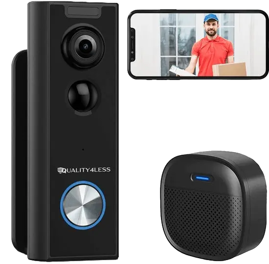Quality4Less™ - Slimme Draadloze Video Deurbel Quality4Less™ - Slimme Draadloze Video Deurbel