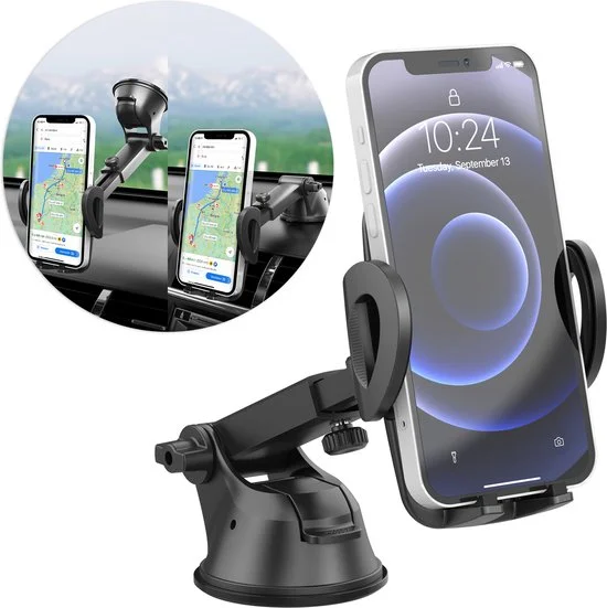 iMoshion Telefoonhouder Auto 2-in-1 met Zuignap voor Dashboard en Raam